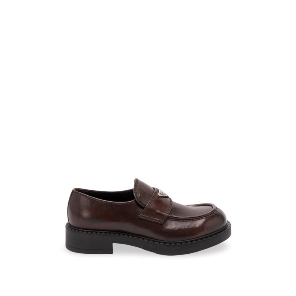 Prada Men Chocolate Leather Loafers